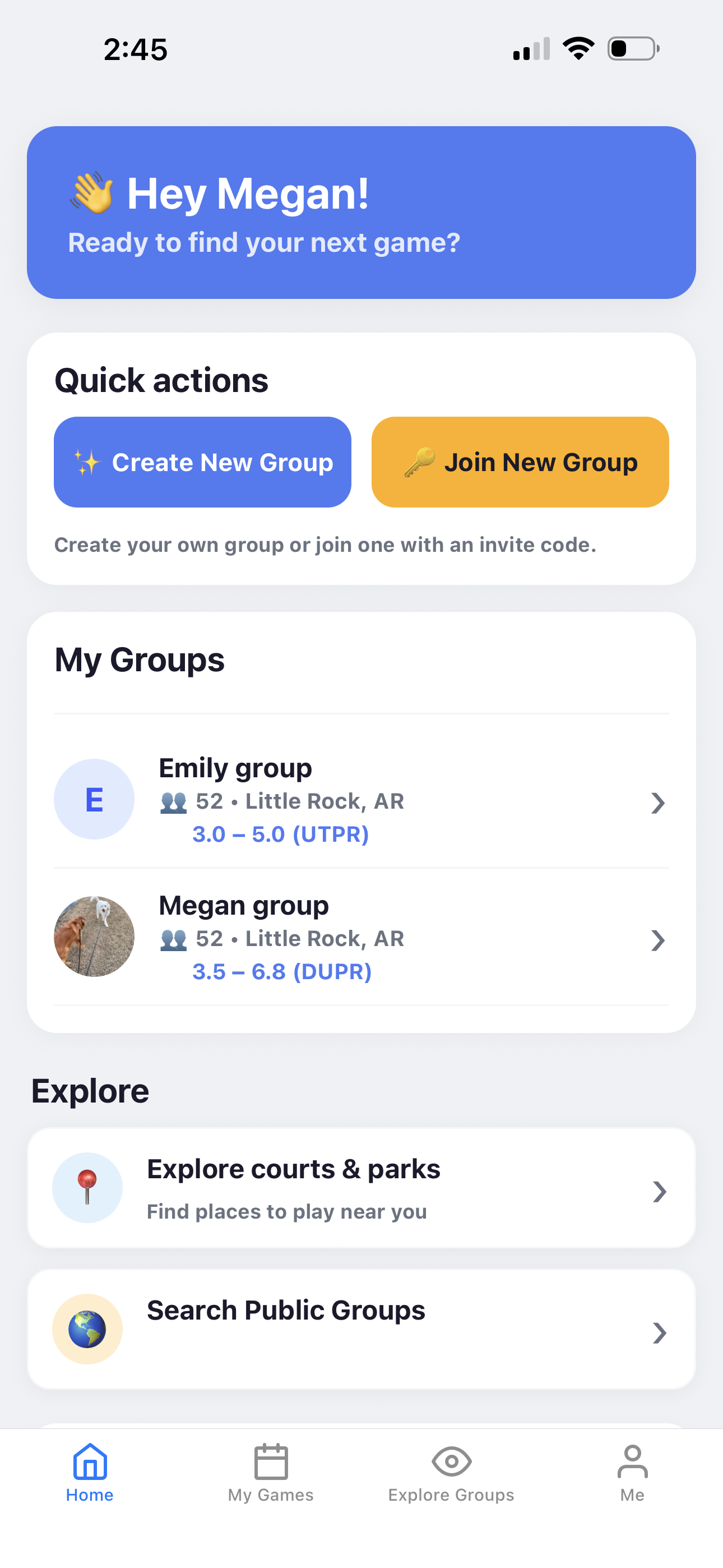 PickleWallet home screen
